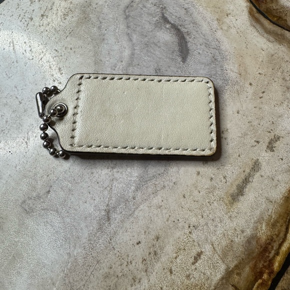 Coach - Yellow/White Leather Hangtag - EUC - Picture 2 of 3